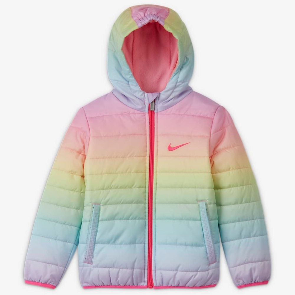 Nike ombré rainbow fleece lined jacket